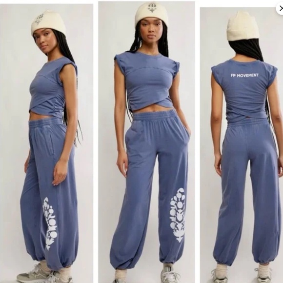 FP Movement by FP Hot Shot Logo Crossover Set in Blue Indigo sz M NWT $9… - Picture 6 of 11